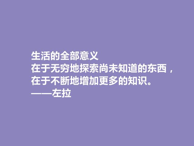 法国自然主义作家，左拉格言，崇尚真理与正义，极具现实意义