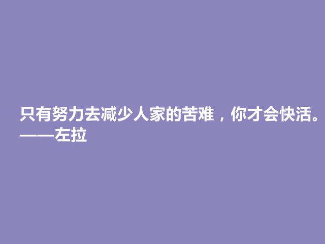 法国自然主义作家，左拉格言，崇尚真理与正义，极具现实意义