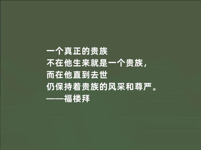 法国文坛巨匠，福楼拜格言，充满真实感，又凸显现实主义特色