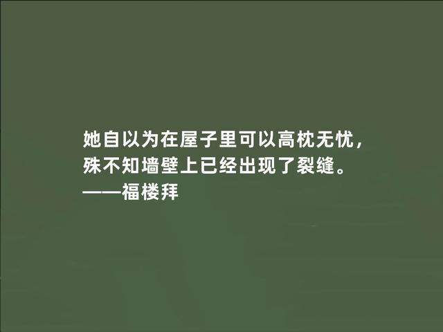 法国文坛巨匠，福楼拜格言，充满真实感，又凸显现实主义特色