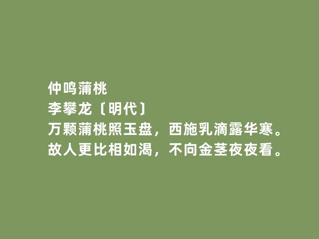 明朝著名诗人，李攀龙诗，七律诗堪称经典，海防诗最真情激荡