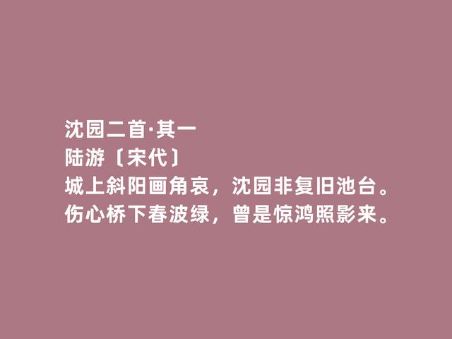 南宋大诗人陆游诗，彰显壮丽的人生追求，凸显超然的人生态度