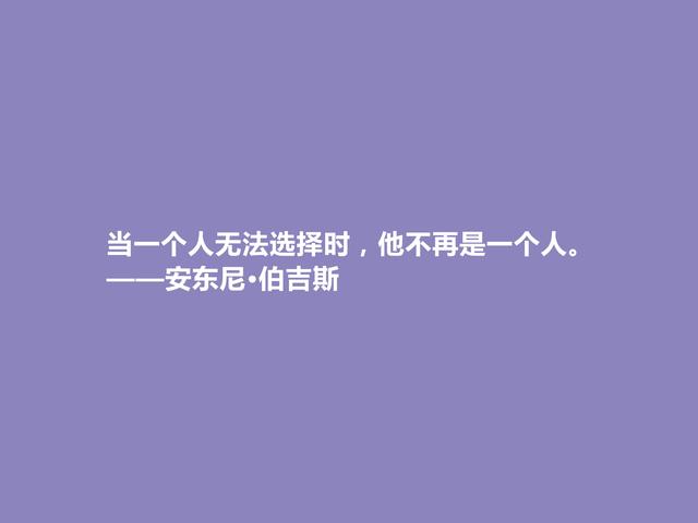 英国小说家，安东尼·伯吉斯格言，深邃宏阔，暗含人类大智慧