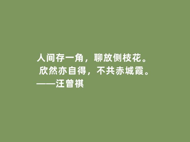 当代小说家，汪曾祺格言，质朴又极具深意，批判性强烈