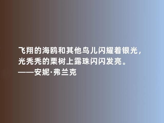 安妮·弗兰克让人敬佩，《安妮日记》话，真诚又坚毅，真感动