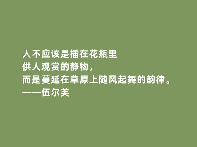 英国伟大女作家，伍尔芙格言，充满女性觉醒意识，真令人佩服