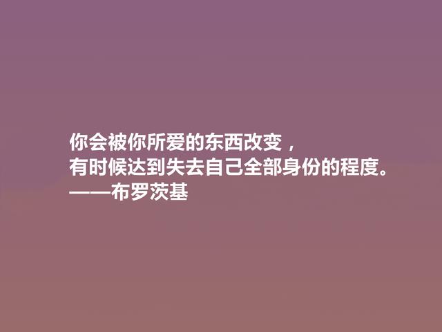 20世纪伟大诗人，布罗茨基诗，悲情色彩浓重，又深含人生道理