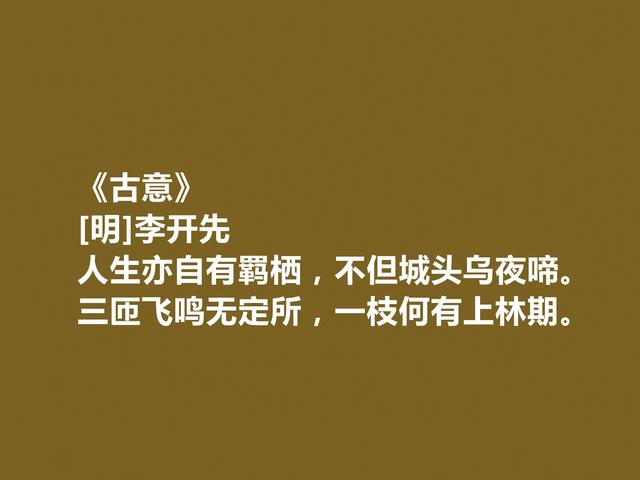 明朝后期诗人李开先诗，充满忧国忧民情怀，山水田园诗最好