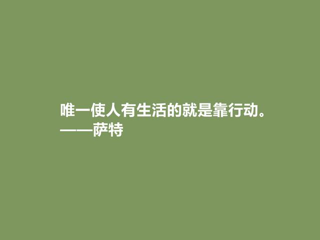 法国伟大文学家，萨特十句格言，具有浓烈哲学意义，读完深受启发