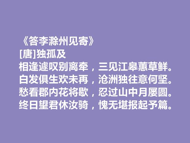 盛唐诗人，诗歌独领风骚，孤独及十首诗，散文化是最大特色，真好