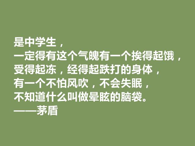 现代革命作家，茅盾十句格言，教化功能强烈，具有启迪作用，赞了