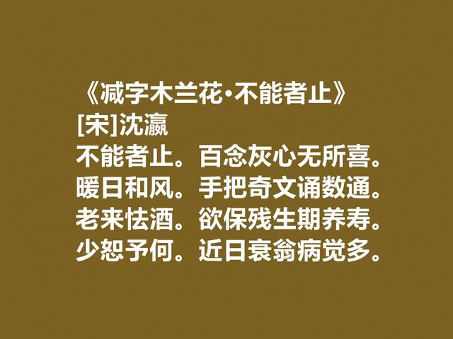 南宋小众词人，沈瀛这十首词，风格豪放，沉郁雄浑，细品回味无穷