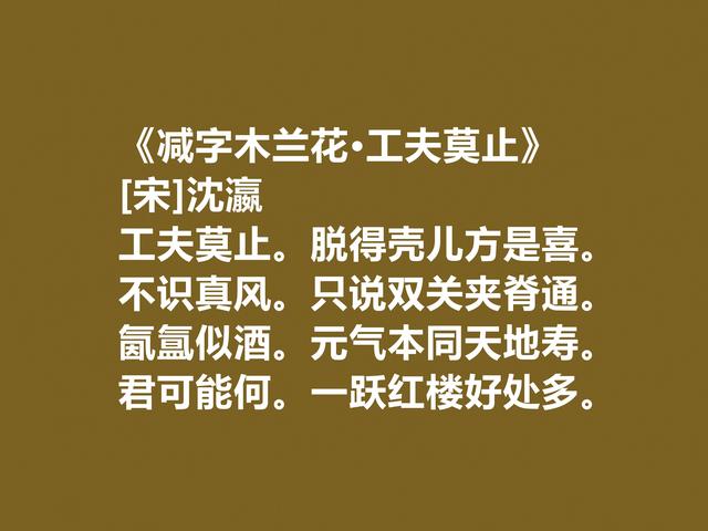 南宋小众词人，沈瀛这十首词，风格豪放，沉郁雄浑，细品回味无穷