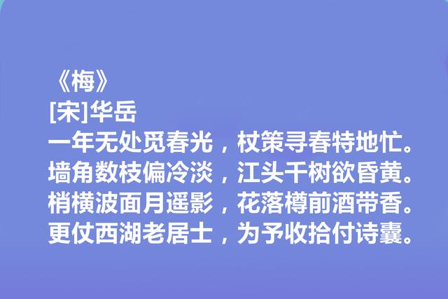 南宋爱国诗人，华岳十首诗词，有胆有识，豪情万丈，读完震撼人心