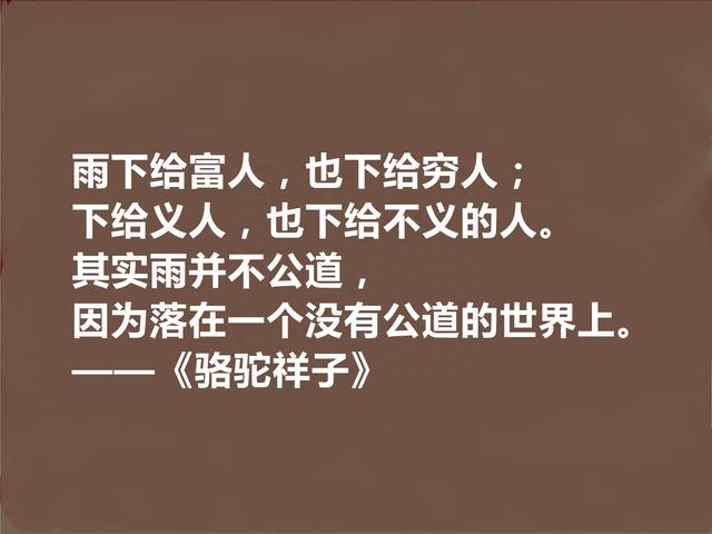 伟大语言大师，老舍名作《骆驼祥子》十句话，京味十足又警示世人