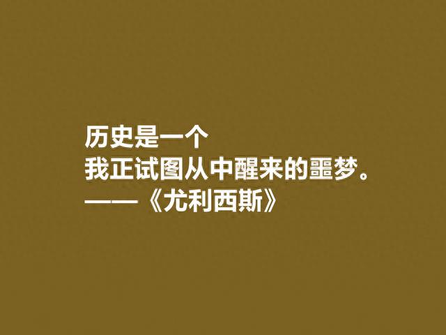 爱尔兰作家乔伊斯，小说《尤利西斯》十句话，象征意义深刻，精湛