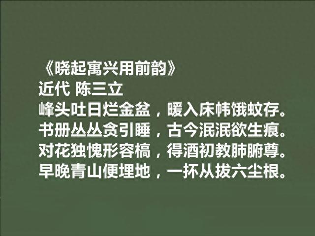 陈寅恪父亲，近代著名诗人，陈三立十首诗，以新和怪著称，太好了