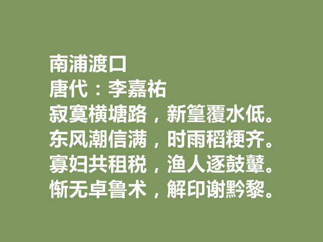 唐朝默默无闻诗人，李嘉祐十首诗，具有强烈时代感，读完让人动容