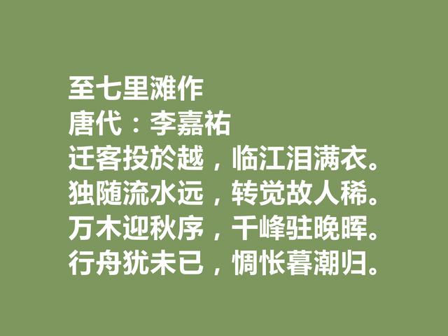 唐朝默默无闻诗人，李嘉祐十首诗，具有强烈时代感，读完让人动容