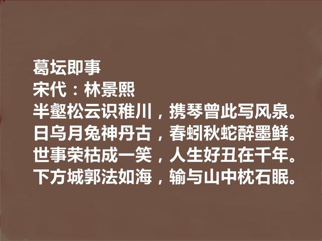 南宋遗民诗人代表，林景熙十首诗，悲愤情怀浓烈，细品真回味无穷