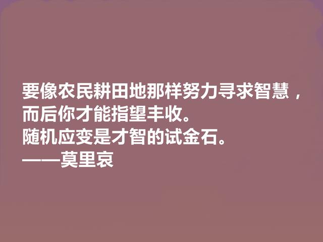 法国文坛巨匠，莫里哀作品十句格言，讽刺意味极强，具有人生哲理